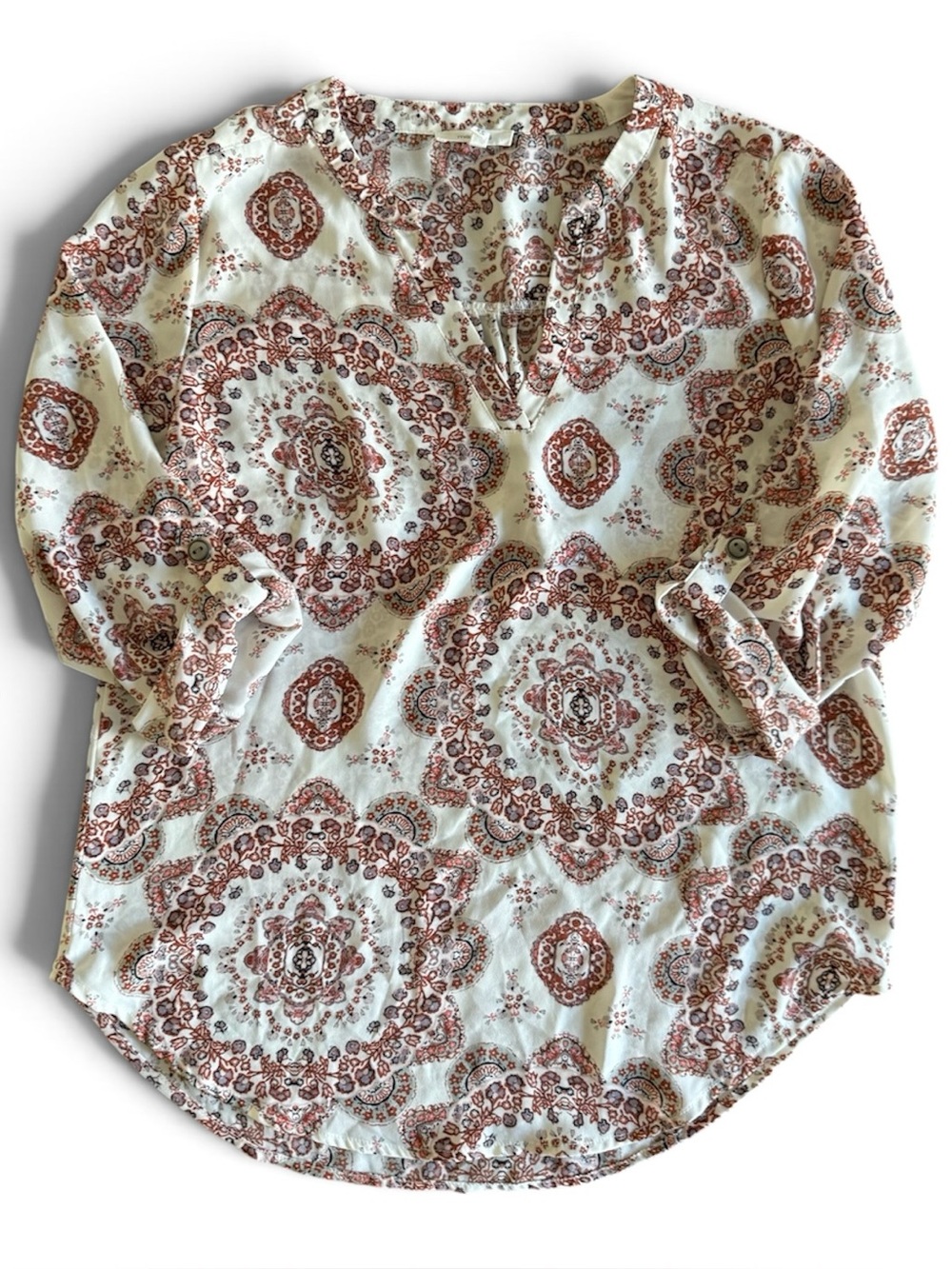 Maurices XS Atwood Medallion Boho Blouse
